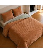Couvre-lit matelassé réversible Nazim terracotta