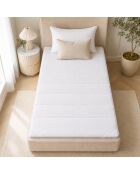 Surmatelas en microfibre moelleux 350 gr/m2 Malta blanc - 90x190 cm