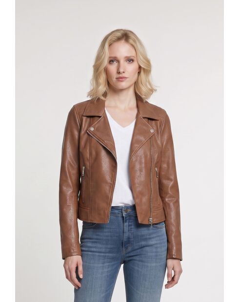Zoey Cognac Lederjacke