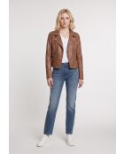 Zoey Cognac Lederjacke