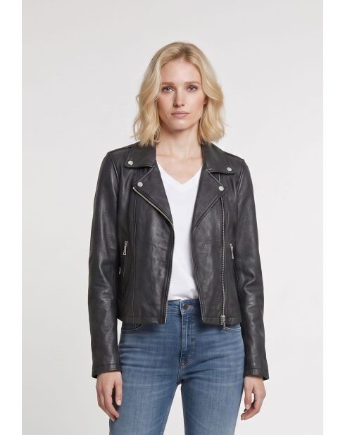 Veste en Cuir Zoella noire
