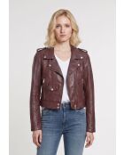 Zel Oxblood Lederjacke