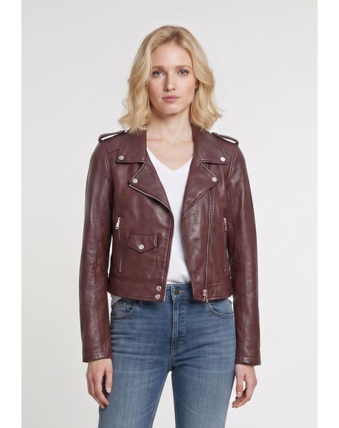 Zel Oxblood Lederjacke