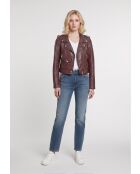 Zel Oxblood Lederjacke