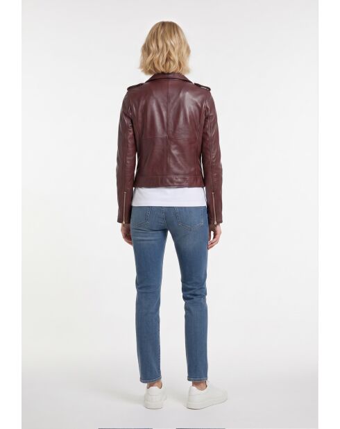 Zel Oxblood Lederjacke