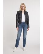 Veste en Cuir Cruz noire