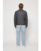 Carlito vintage zwarte leren jas