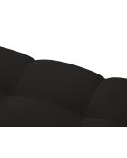 Yohan Sofa aus Strukturstoff 3 Sitze schwarz - 202x90x72 cm