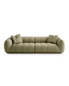 Julia modulaire bank in structurele stof 4 stoelen olijfgroen - 250x100x68 cm