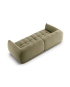 Julia modulaire bank in structurele stof 4 stoelen olijfgroen - 250x100x68 cm