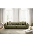 Julia modulaire bank in structurele stof 4 stoelen olijfgroen - 250x100x68 cm