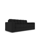 Canapé Yohan en tissu structurel 2 places noir - 162x90x72 cm
