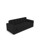 Canapé Yohan en tissu structurel 2 places noir - 162x90x72 cm