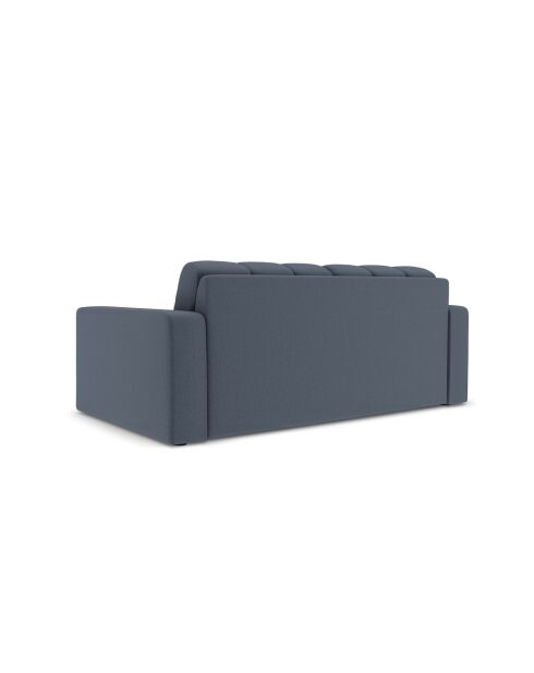 Canapé Yohan en tissu structurel 2 places bleu foncé - 162x90x72 cm