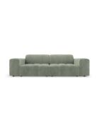 Luc 3-Sitzer-Sofa aus Strukturstoff in dunklem Olivgrün - 204x99x77 cm