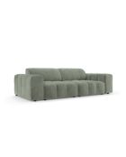 Luc 3-Sitzer-Sofa aus Strukturstoff in dunklem Olivgrün - 204x99x77 cm