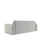 Yohan bank in lichtgrijze structuurstof voor 3 personen - 202x90x72 cm