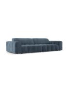 Luc Sofa aus Strukturstoff 4 Sitze dunkelblau - 244x99x77 cm