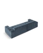 Luc Sofa aus Strukturstoff 4 Sitze dunkelblau - 244x99x77 cm