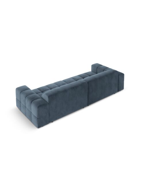 Luc Sofa aus Strukturstoff 4 Sitze dunkelblau - 244x99x77 cm