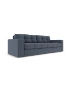 Yohan Sofa aus Strukturstoff 3-Sitzer dunkelblau - 202x90x72 cm