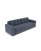 Yohan Sofa aus Strukturstoff 3-Sitzer dunkelblau - 202x90x72 cm