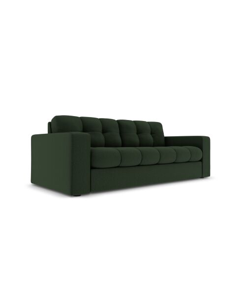 Canapé Yohan en tissu structurel 2 places vert foncé - 162x90x72 cm