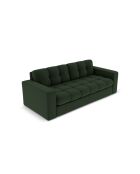 Canapé Yohan en tissu structurel 2 places vert foncé - 162x90x72 cm