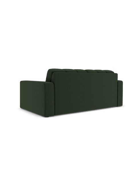Canapé Yohan en tissu structurel 2 places vert foncé - 162x90x72 cm