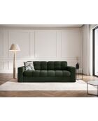 Canapé Yohan en tissu structurel 2 places vert foncé - 162x90x72 cm