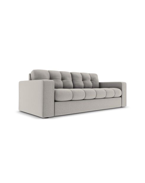 Canapé Yohan en tissu structurel 2 places gris clair - 162x90x72 cm