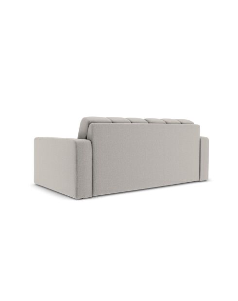 Canapé Yohan en tissu structurel 2 places gris clair - 162x90x72 cm
