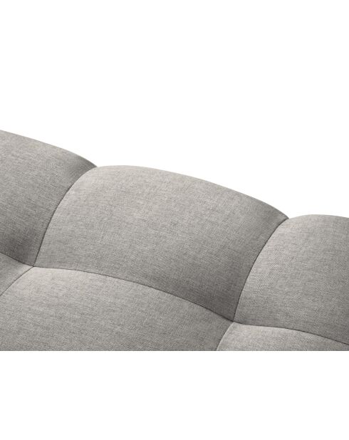 Canapé Yohan en tissu structurel 2 places gris clair - 162x90x72 cm