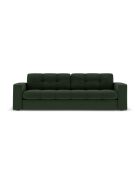 Yohan Sofa aus Strukturstoff 3-Sitzer dunkelgrün - 202x90x72 cm