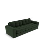 Yohan Sofa aus Strukturstoff 3-Sitzer dunkelgrün - 202x90x72 cm