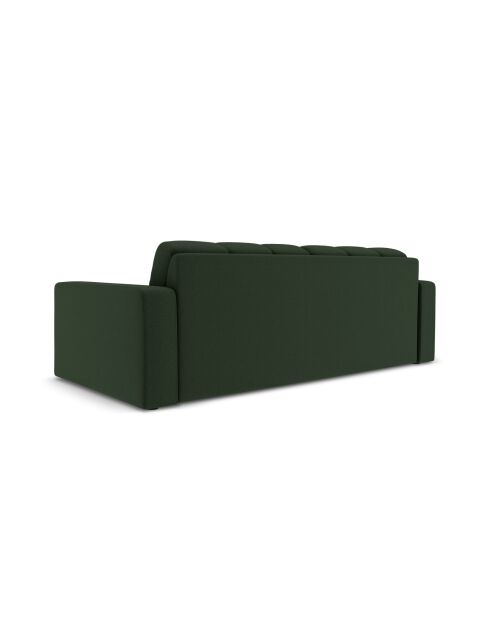 Yohan Sofa aus Strukturstoff 3-Sitzer dunkelgrün - 202x90x72 cm