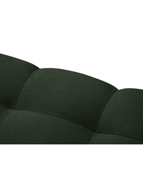 Yohan Sofa aus Strukturstoff 3-Sitzer dunkelgrün - 202x90x72 cm