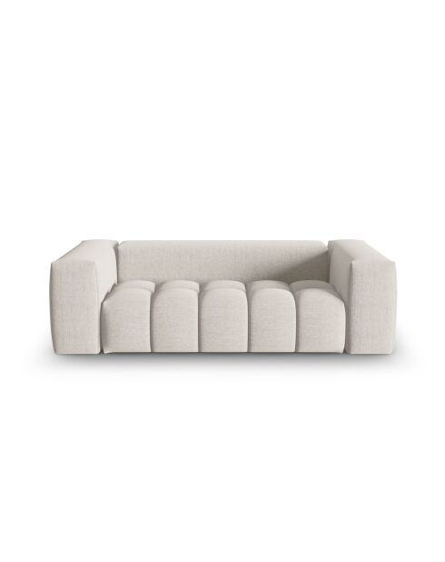 Modulares Sofa Lorella aus beigefarbenem 3-Sitzer-Strukturstoff - 200x85x70 cm
