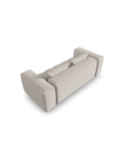 Modulares Sofa Lorella aus beigefarbenem 3-Sitzer-Strukturstoff - 200x85x70 cm