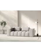 Modulaire bank Lorella in beige structuurstof voor 3 zitplaatsen - 200x85x70 cm