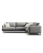 Margot rechter hoekbank in structuurstof 5-zits essenmix - 280x195x75 cm