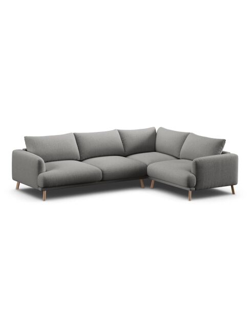 Margot rechter hoekbank in structuurstof 5-zits essenmix - 280x195x75 cm