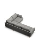 Margot rechter hoekbank in structuurstof 5-zits essenmix - 280x195x75 cm