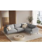 Margot rechter hoekbank in structuurstof 5-zits essenmix - 280x195x75 cm