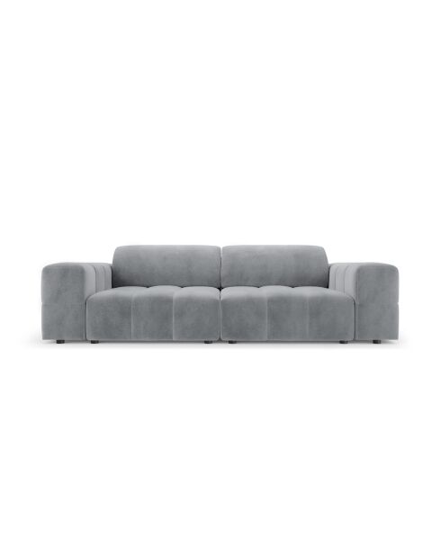 Luc Sofa aus grauem 3-Sitzer-Strukturstoff - 204x99x77 cm