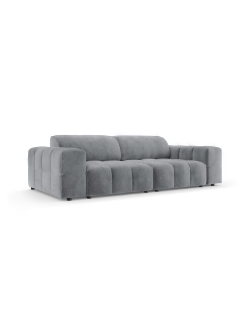 Luc Sofa aus grauem 3-Sitzer-Strukturstoff - 204x99x77 cm