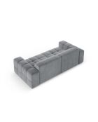 Luc bank in grijze structuurstof voor 3 personen - 204x99x77 cm