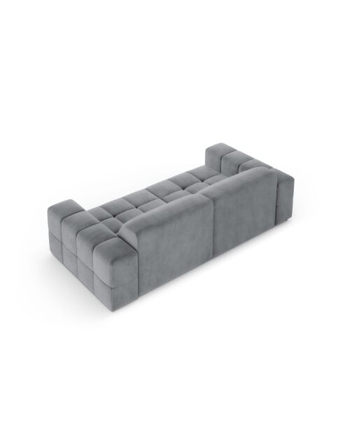 Luc Sofa aus grauem 3-Sitzer-Strukturstoff - 204x99x77 cm