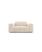 Fauteuil Luc en tissu structurel 1 place le sable - 124x99x77 cm