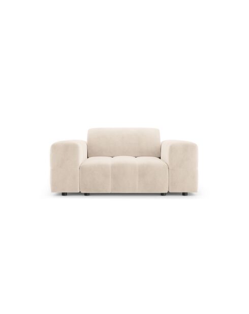 Fauteuil Luc en tissu structurel 1 place le sable - 124x99x77 cm